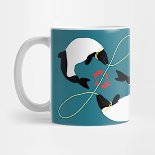 Commerson's Dolphins Pisces Mug